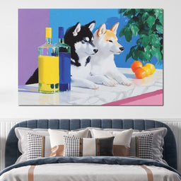 Canine Reflections and Citrus - NicheCanvas