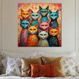 Cat Kaleidoscope - TooplesArt - NicheCanvas