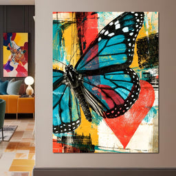 Neon Pulse Of A Painted Heart - NicheCanvas