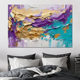 Opulent Oceanic Gold Fusion - NicheCanvas