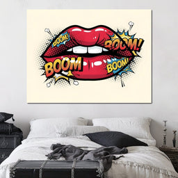 Pop Art Lips Explosive Allure - NicheCanvas