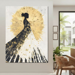 Golden Radiance Maternity Muse - NicheCanvas