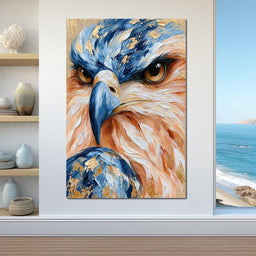 Golden Gilded Raptor Focus - NicheCanvas