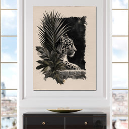 Feline Watch Over Stone Wall - NicheCanvas