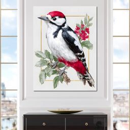 Garden Woodpecker Portrait - NicheCanvas