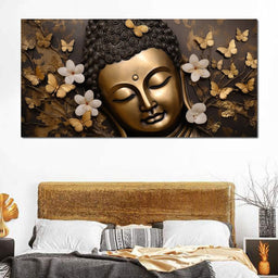 Glimmering Gold Buddha - NicheCanvas
