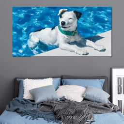 Sunny Poolside Companion - NicheCanvas