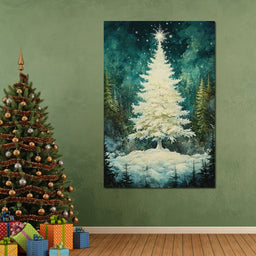 Enchanted Christmas Tree Radiance - NicheCanvas