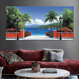 Tranquil Island Gateway Scene - NicheCanvas