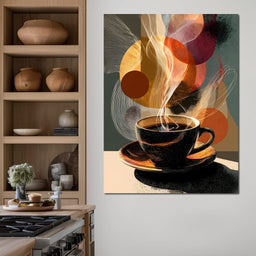 Morning Brew Abstract Fusion - NicheCanvas