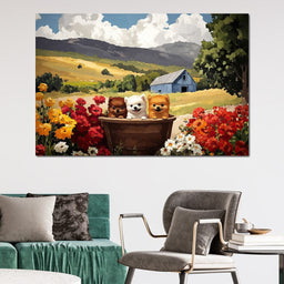 Fluffy Trio - NicheCanvas