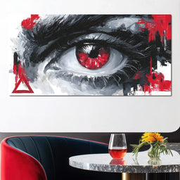 Fiery Iris Abstract Eye Storm - NicheCanvas