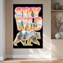 Wild Bear Forest Stay Wild - NicheCanvas