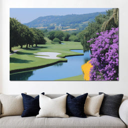 Verdant Tranquil Golf Course Escape - NicheCanvas