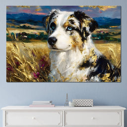 Blue Eyed Shepherd Gold Field - Neal Hackett - NicheCanvas