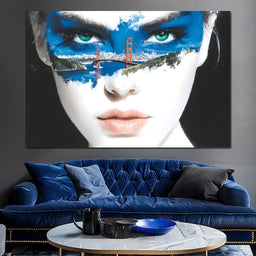 Golden Gate Dreams Eye Portrait - NicheCanvas