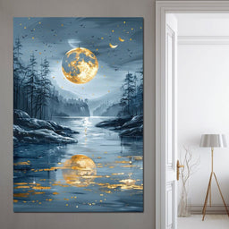 Luminous Nocturne Reflections - NicheCanvas