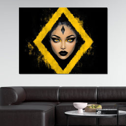 Golden Stare of Midnight Queen - NicheCanvas