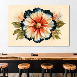 Rustic Petals Dancing Under Shadow - NicheCanvas