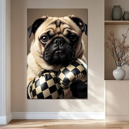 Pug Pugilist - NicheCanvas