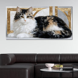 Mystic Feline Repose - NicheCanvas