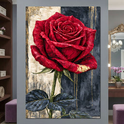 Gilded Petals On Divided Ground - NicheCanvas