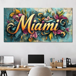 Miami Floral Wonder - NicheCanvas