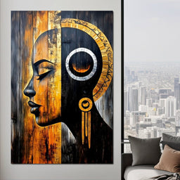 Golden Eclipse Portrait Journey - NicheCanvas