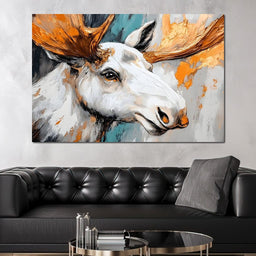 Moose Wilderness Strokes - NicheCanvas