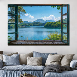 Serene Lakeside Retreat - NicheCanvas