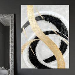 Golden Elegance Spirals - NicheCanvas