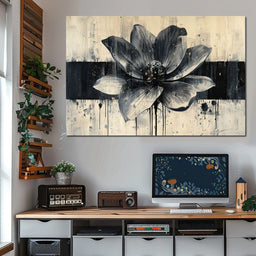 Nocturnal Blossom Drifts - NicheCanvas