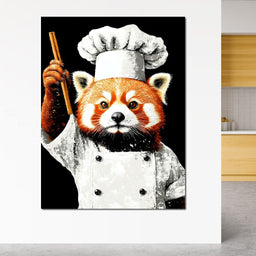 Red Panda Culinary Maestro - NicheCanvas