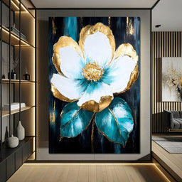 Golden Bloom Elegance - NicheCanvas