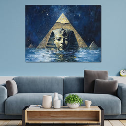 Pharaoh's Timeless Reflection - NicheCanvas