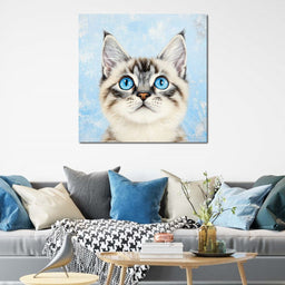 Kitty's Gaze of Curiosity - NicheCanvas