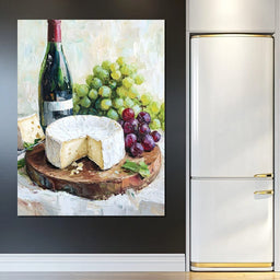Wine and Cheese Delight - NicheCanvas