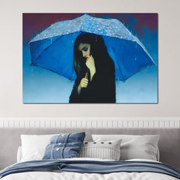 Rainbound Reverie Blue Shelter - NicheCanvas