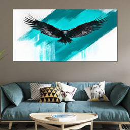 Majestic Raven Soaring Sky - NicheCanvas