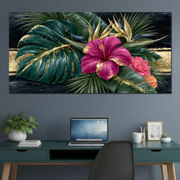 Gilded Petals Beneath The Canopy - NicheCanvas