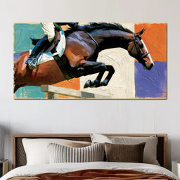 Leaping Over The Painted Square - NicheCanvas