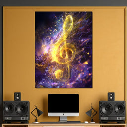 Celestial Gold Melody Stream - NicheCanvas