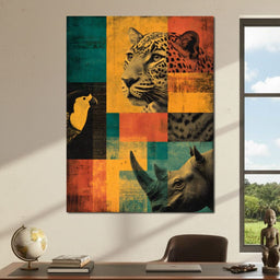 Savanna Mosaic Wild Majesty - NicheCanvas