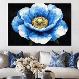 Petals of Sapphire Grace - NicheCanvas