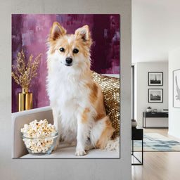 Glam Pomeranian Popcorn Night - NicheCanvas