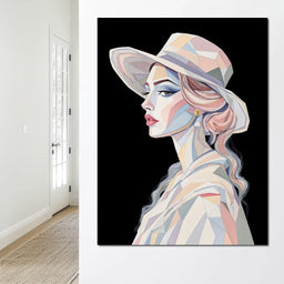 Lady in Pastels - TooplesArt - NicheCanvas