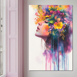 Floral Dreams Embrace Essence - NicheCanvas