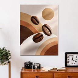 Coffee Dreams in Autumn Tones - NicheCanvas