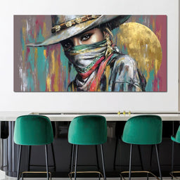 Golden Moon Desert Bandit Muse - NicheCanvas