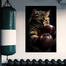 Cat Pugilist - NicheCanvas